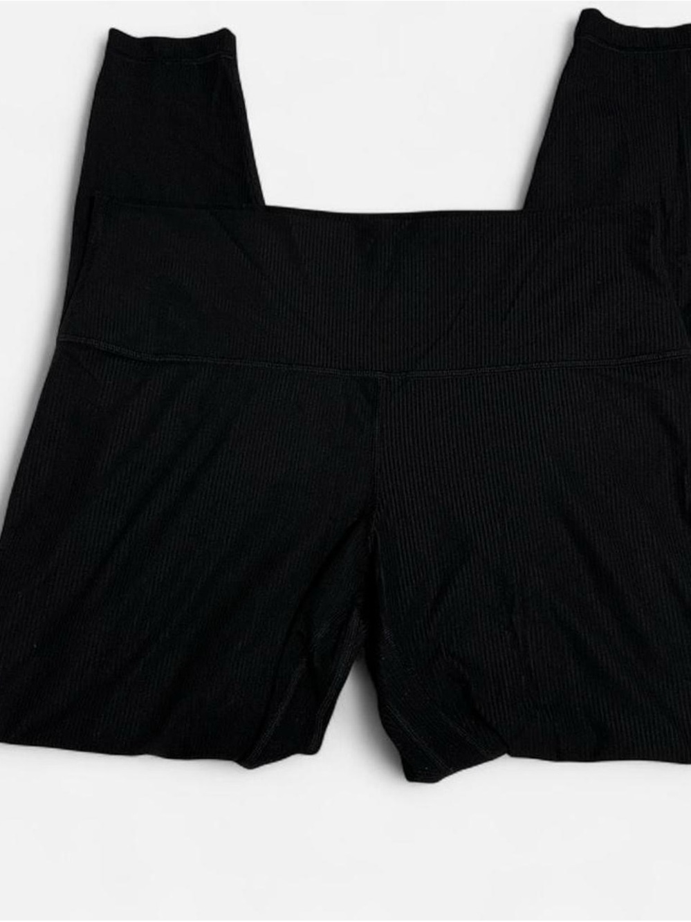 lululemon athletica Black Ribbed High-Waist Leggings